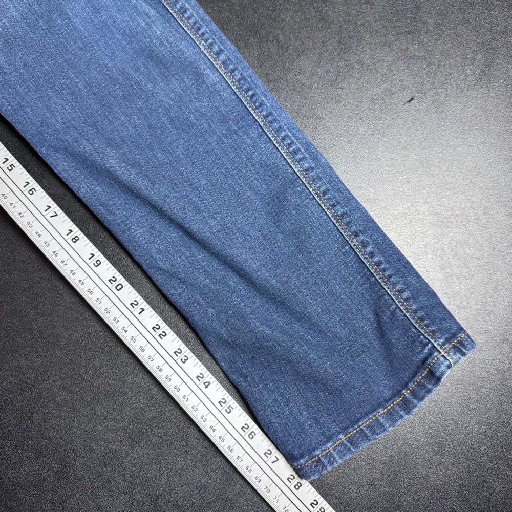 DUER Performance Denim Jeans Mens 34x30 Blue Solid Stretch Slim Straight 1694 - Picture 5 of 6